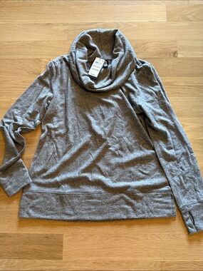 Ideology Gray Cowl Neck Sweater
